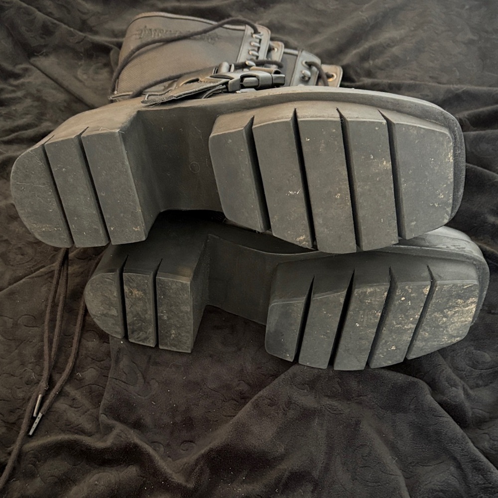 darker waves 🌊 buckle/lace-up combat style boots - Picture 5 of 10